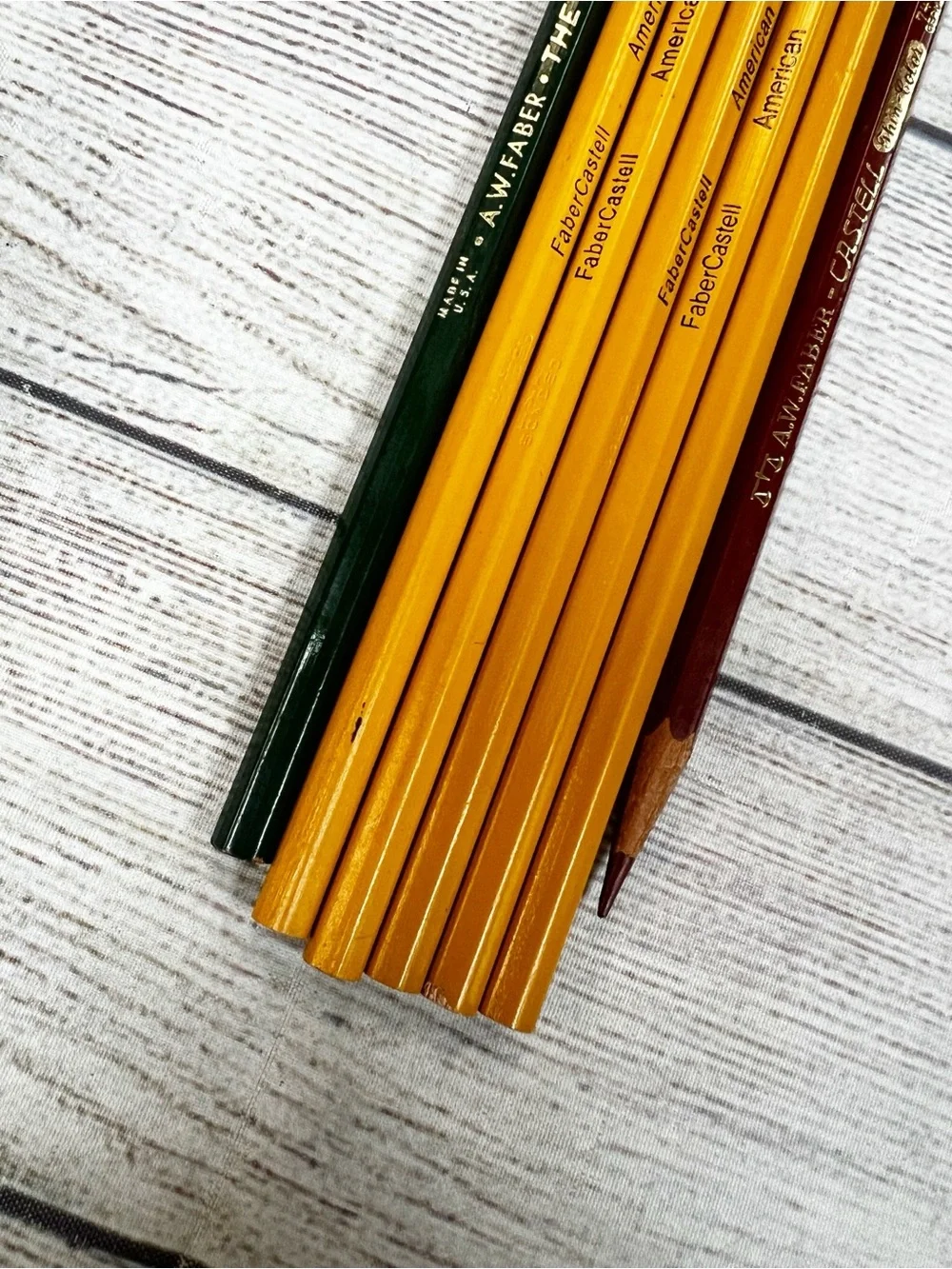 Vintage Pencil Set Faber Castell American AW Faber Dark Green & Venetian Red